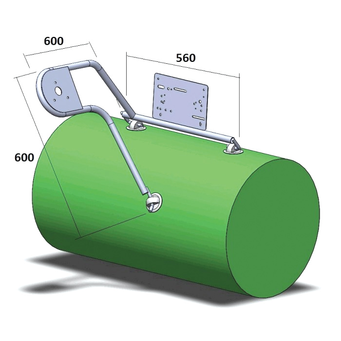 Стойка рулевая с креплением на баллон надувной лодки 25мм в Одинцово