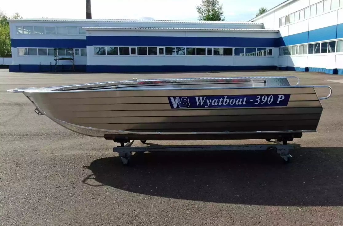 Алюминиевая лодка Wyatboat-390РМ увеличенный борт в Одинцово