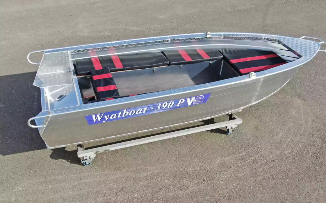 Алюминиевая лодка Wyatboat-390РМ увеличенный борт в Одинцово