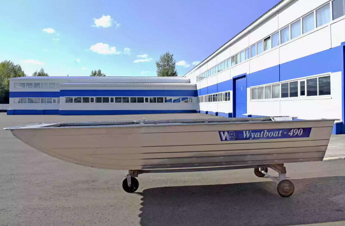 Алюминиевая лодка Wyatboat-490 Jonboat в Одинцово