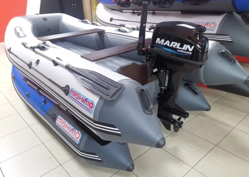 КОМПЛЕКТ ЛОДКА MISHIMO LITE 335 + МОТОР 9,8 Л.С. в Одинцово