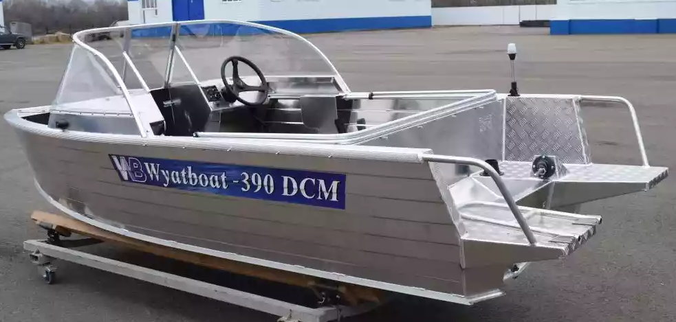 Алюминиевая лодка Wyatboat-390 DCM Увеличенный борт в Одинцово