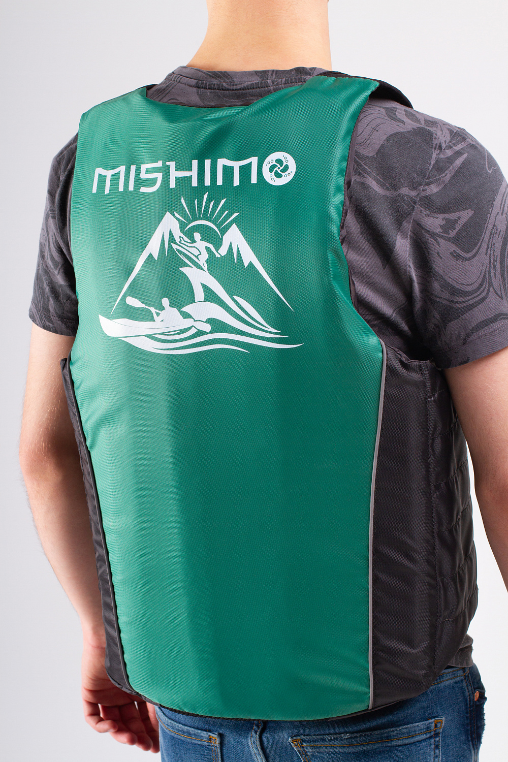 Жилет спасательный MISHIMO PRO Премиум качества Черно-зеленый в Одинцово