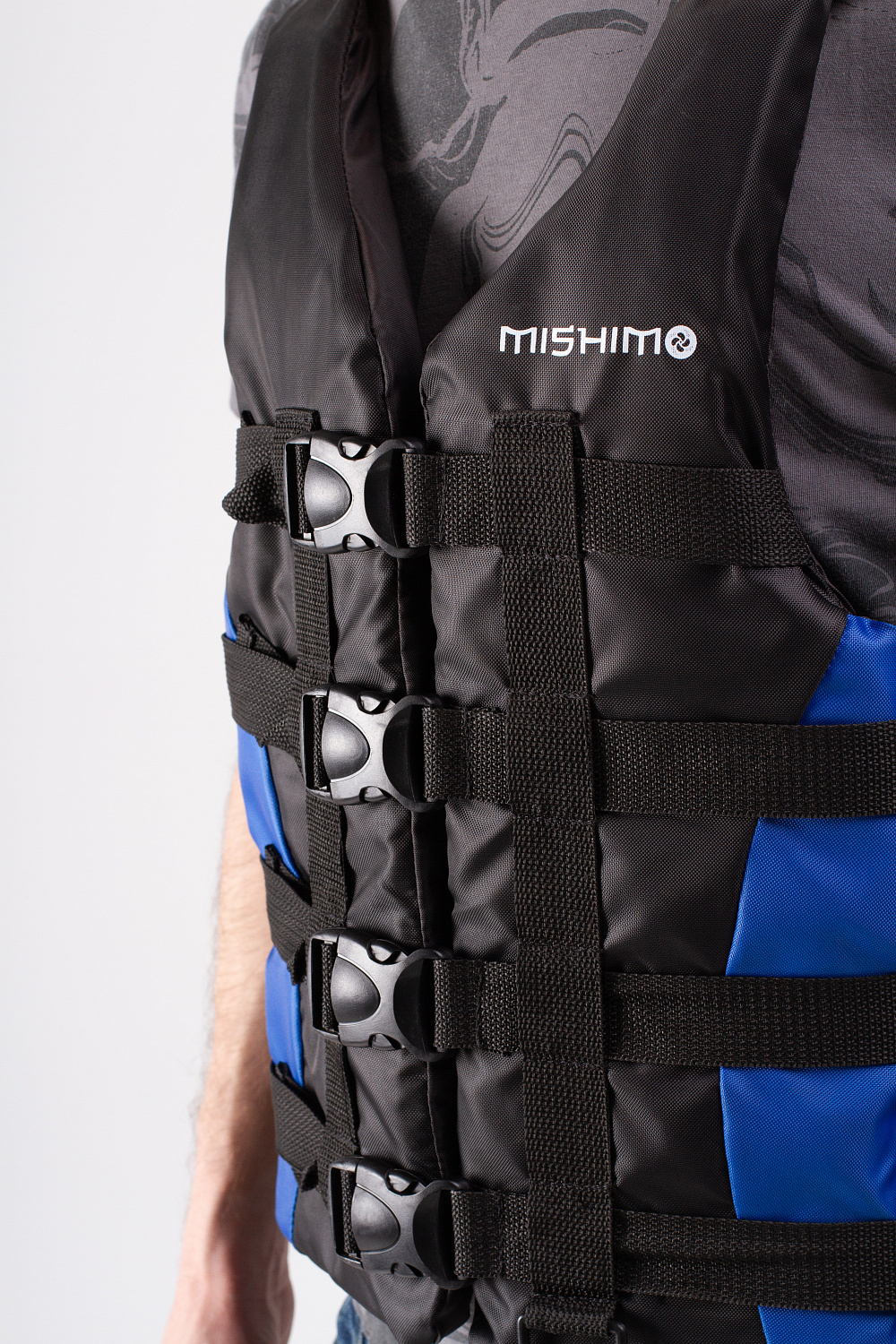 Жилет спасательный MISHIMO PRO Премиум качества Черно-синий в Одинцово