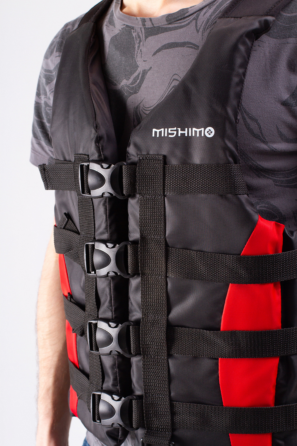 Жилет спасательный MISHIMO PRO Премиум качества Черно-красный в Одинцово